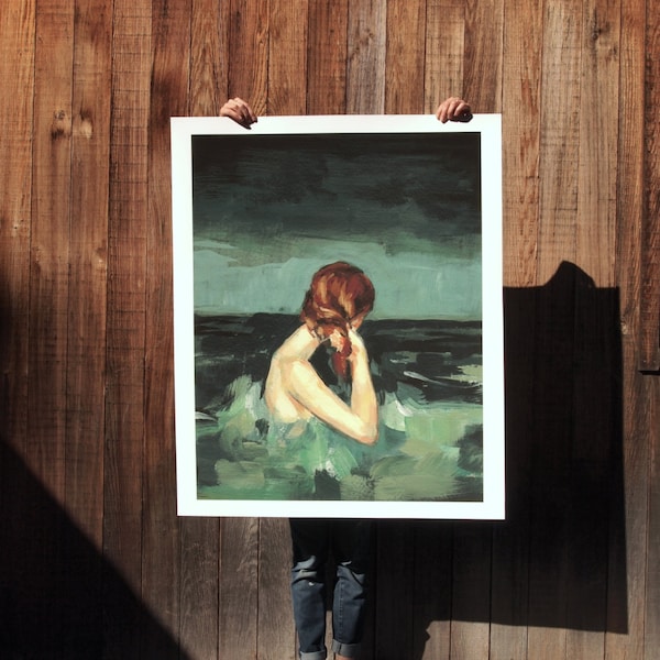 Married to the Sea .  extra large wall art . giclee print