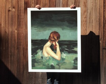 Married to the Sea .  extra large wall art . giclee print