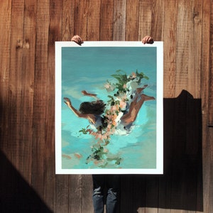 Happiness . extra large wall art . giclee print . Etsy Design Awards Finalist image 1