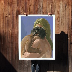 Comforted .  extra large wall art . giclee print