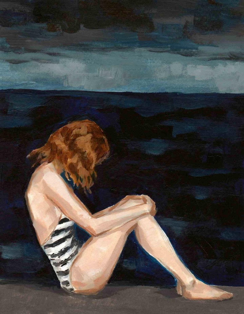Dark Seas . giclee art print available in all sizes with framed and ready to hang options image 1