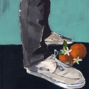 Bootschoenen. Giclée kunstprint, met opties voor inlijsten en ophangen. afbeelding 1