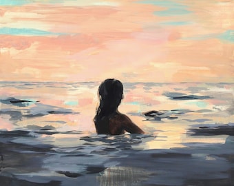 At Sunset . horiztonal / landscape giclee art print available in all sizes