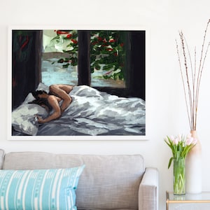 Asleep . horizontal . extra large artwork giclee print