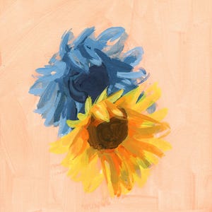 Girasol, Flor de Luna. Impresión artística giclée con opciones de enmarcado y listas para colgar.