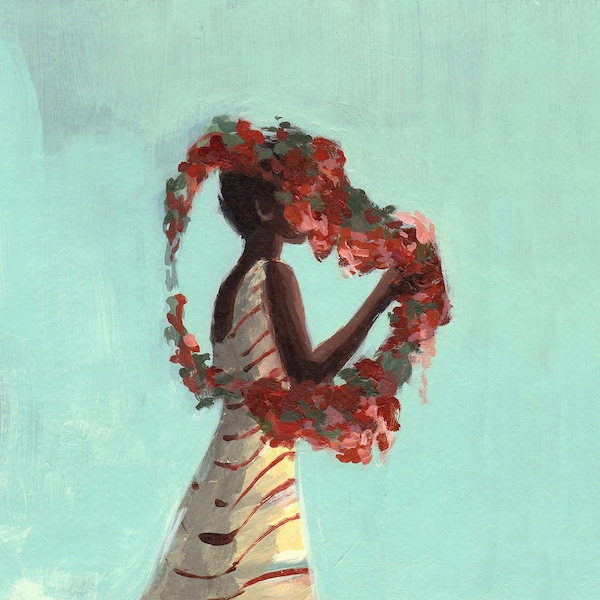 Rose Queen . HORIZONTAL / landscape giclee print