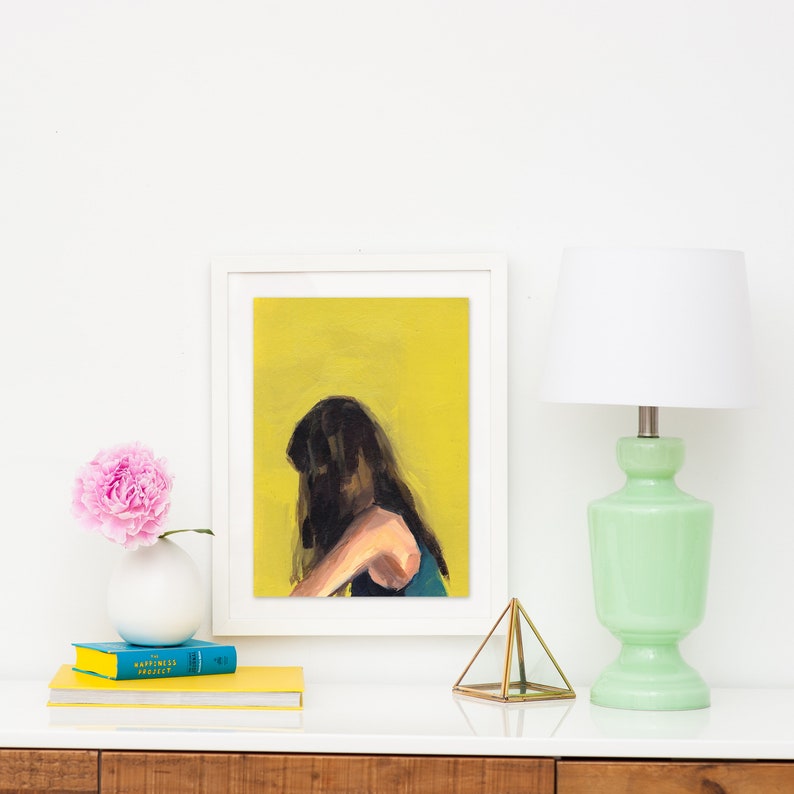 Portrait in Yellow . giclee art print image 3