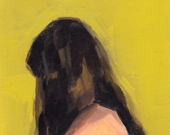 SECONDS SALE . Portrait in Yellow . giclee print