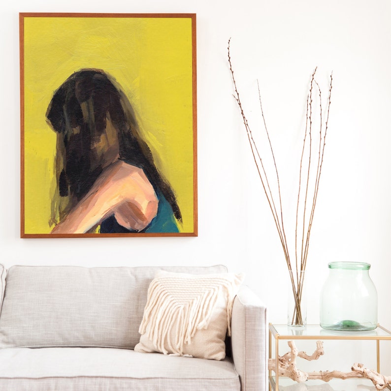 Portrait in Yellow . giclee art print image 2