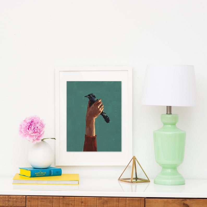 Bird in Hand . giclee art print available in all sizes image 2