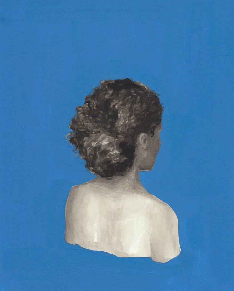 Blue . giclee art print available in all sizes image 2
