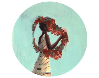 Rose Queen . CIRCLE . giclee art print