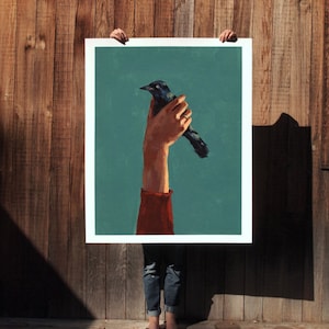 Bird in Hand . giclee art print available in all sizes image 3