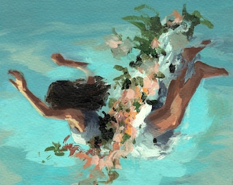HORIZONTAL/ landscape giclee print . Happiness