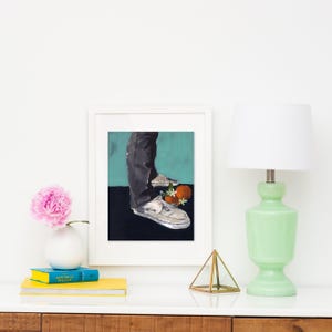 Bootschoenen. Giclée kunstprint, met opties voor inlijsten en ophangen. afbeelding 2
