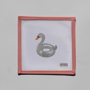 Swan Pool Float  Needlepoint Canvas