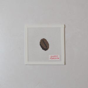 Mini Coffee Bean Needlepoint Canvas