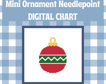 Mini Christmas Ornament Needlepoint Chart