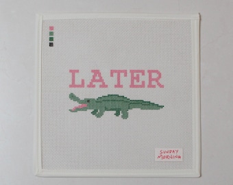 Lienzo de punto de aguja Later Gator