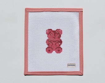 Pink Gummy Bear Needlepoint Canvas