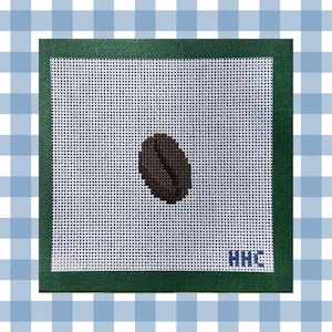 Mini Coffee Bean Needlepoint Canvas