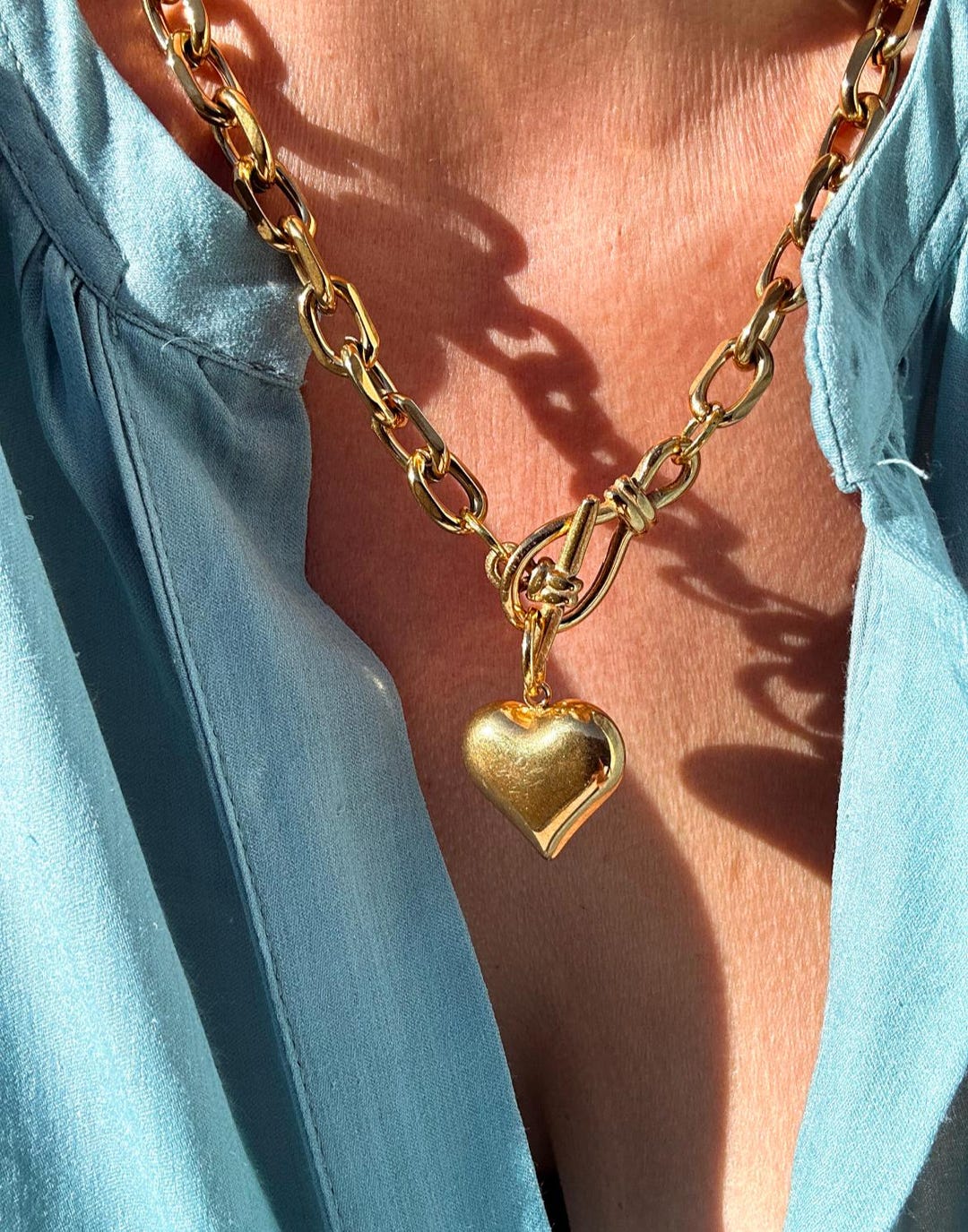 Chunky Heart Necklace main image 1