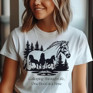 Western Horse T-Shirt, Rodeo Quote Shirt, Cowgirl Up Tee, Horse Lover Gift, Country Life Shirt, Rodeo Apparel, Horseback Riding Tee