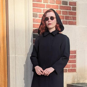 RARE Vintage 1950s Women's Royal Canadian Naval Service WRCNS Dark Blue Gabardine Coat