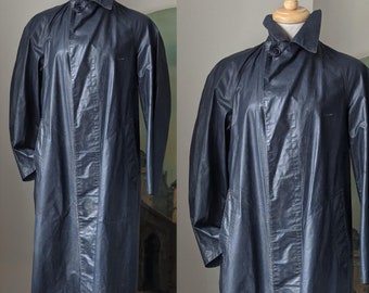 期間限定 数量限定 1960s Genuine Swedish Army Black Raincoat Rubber Coat ジャケット・アウター