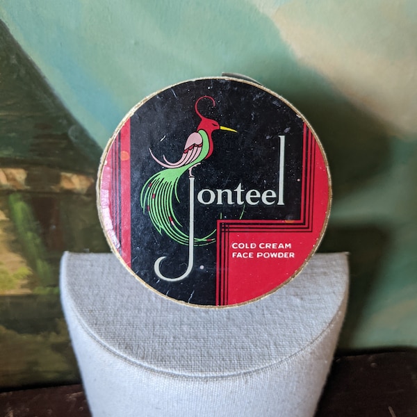 Jamais ouvert Antique 1920s Jonteel Cold Cream Face Powder