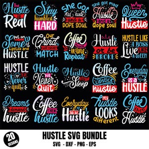 Hustle Svg Bundle, Girl Hustle, Sassy Svg, Hustle Png, Hustle Lover, Mom Svg Quotes, Mom Bundle, Funny Hustle, Hustle Svg Shirts, Hustle Dxf