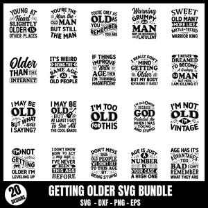 Ensemble Svg Vieillissement, Svg vieillissement drôle, Fichiers Svg anniversaire, Over The Hill Svg, Svg humour senior, Svg jalon, Svg sarcastique, Svg vieillissement