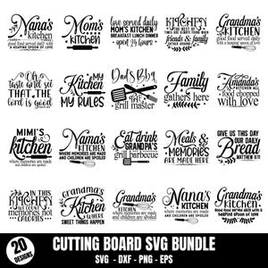Cutting Board Quotes SVG Bundle, Kitchen Svg Bundle, Kitchen Cut File, Baking Svg, Cooking Svg, Potholder Svg, Kitchen Quotes Svg