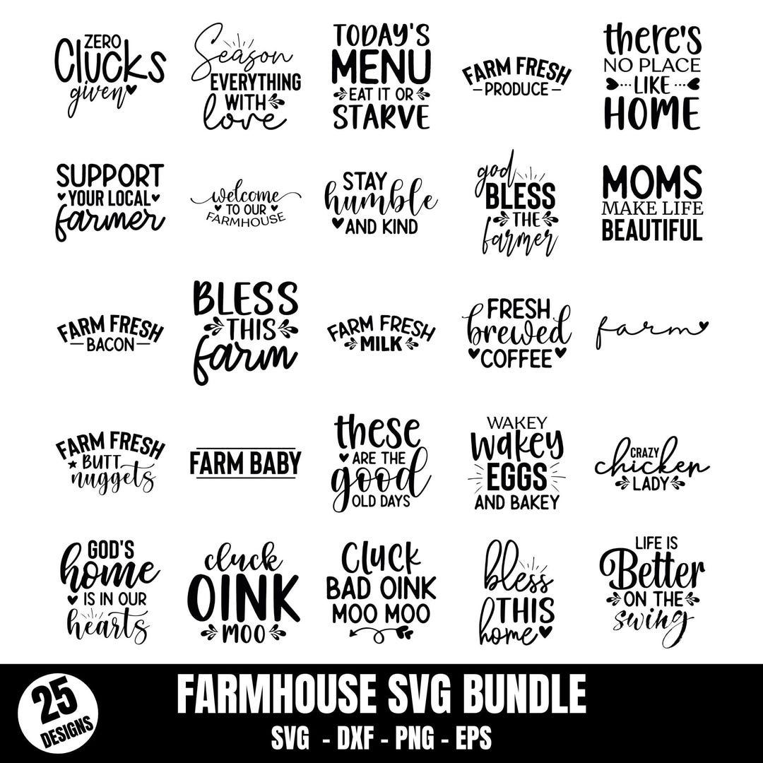 Farmhouse SVG Bundle: Rustic Home Decor Designs (digital Download) - Etsy