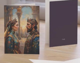 Queen Esther Purim Cards, Artistic Judaica Stationery Set