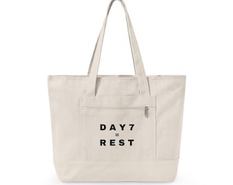 Bolsa de lona, bolsa de Shabat, día de reposo judío 7 = descanso