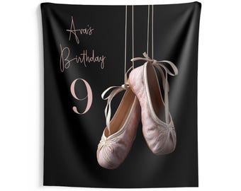 Ballettschuhe Wandteppich | Geburtstags-Zeichen-Dekor | Ballettcore