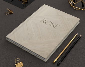 Wood Design Hardcover Journal | Personalized Lined Notebook