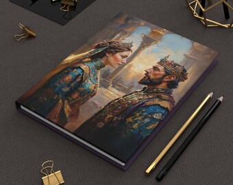 Diario de Purim Reina Ester / Cuaderno de tapa dura con rayas, regalo judío