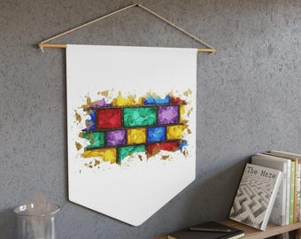 Colgante de pared con banderín del Muro de las Lamentaciones de Jerusalén, decoración judía moderna, regalo para el hogar judío.