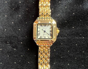 Vintage Classic Gold Women's Watch, Luxurious wristwatch, Elegant, Retro, Timeless gift for her