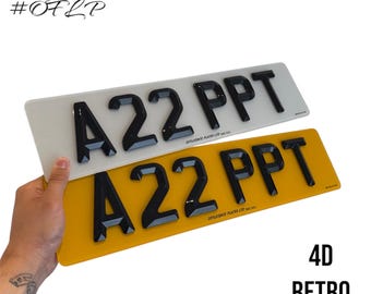 4D Retro Beveled Style  road legal / show plate available