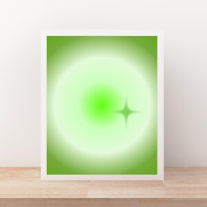Green aura, digital print