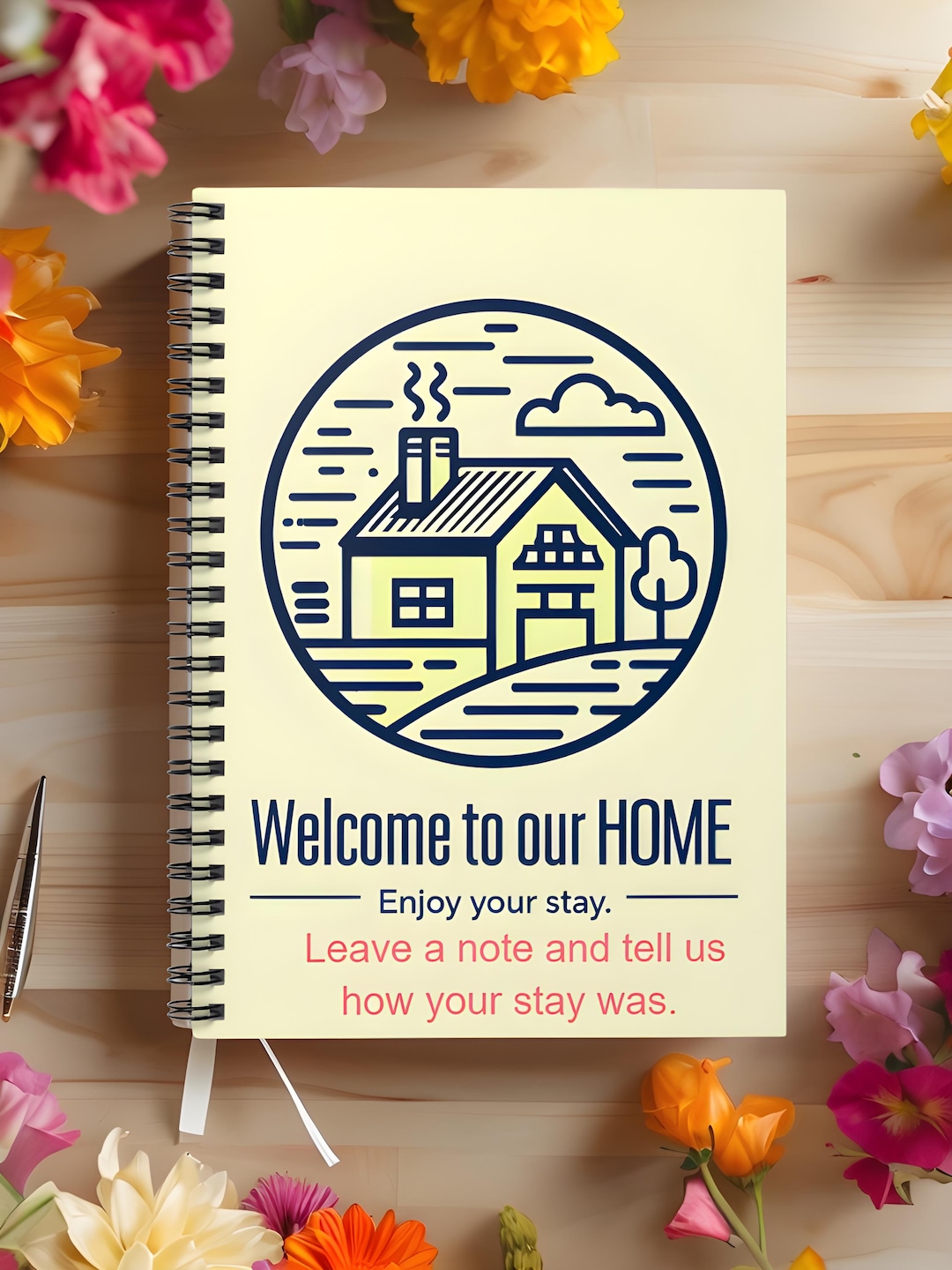 Stay Notebook Airbnb, VRBO Vacation Rental, Guest Stay Notes. Cozy Home Guestbook ...