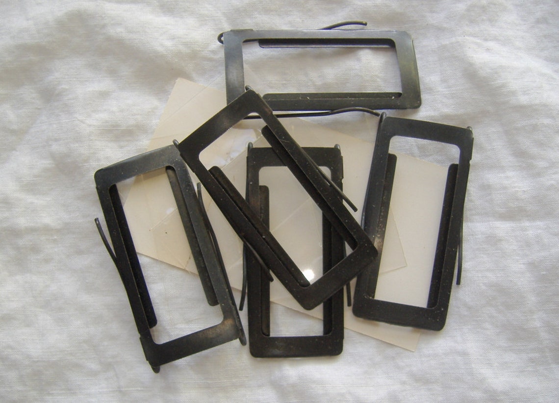 Vintage Spring Lock METAL LABEL HOLDER . . . for Binder Etsy