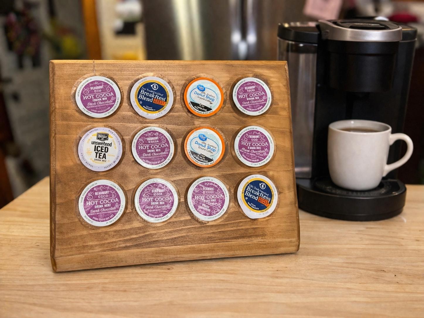 Handcrafted Wooden K-cup Holder: Rustic Coffee Pod Organizer - Etsy