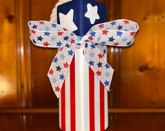 Handmade Wooden Firecracker Set: Rustic 4th of July Decor