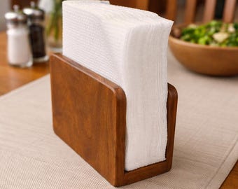 Porta tovaglioli rustico in legno fatto a mano – Decorazione da tavola in stile fattoria