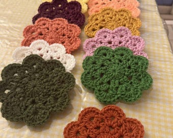 Set of crocheted coasters
