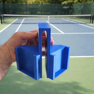 Supporto per telefono con rete da tennis stampato in 3D / Registra partite e allenamenti / Supporto doppio per telefono / Accessorio per allenamento di tennis
